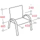 Стул БМФ Easy Chair Честер каркас хром кз серый