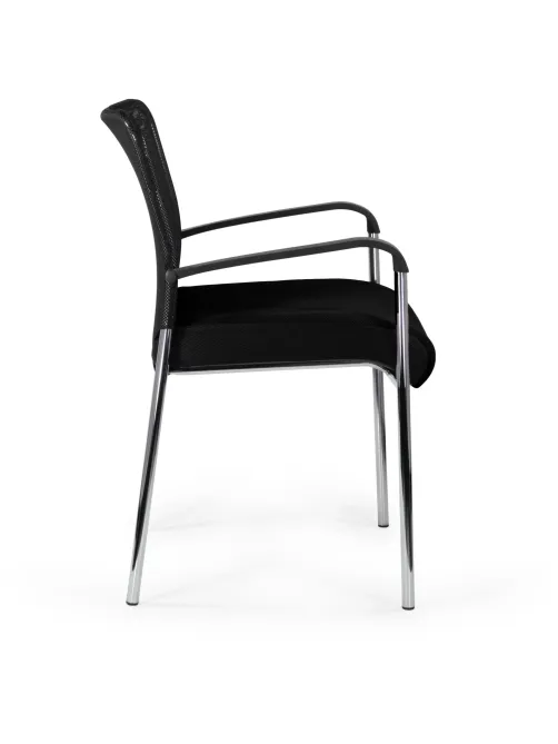 Стул БМФ Easy Chair Афродита Люкс каркас хром сетка/ткань черный