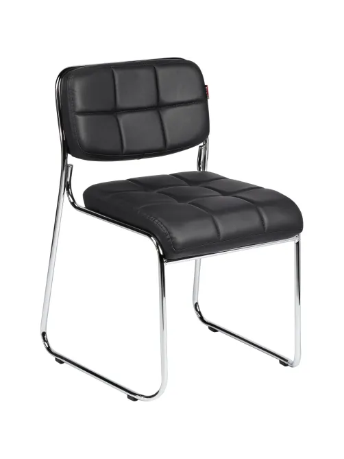 Стул BN_TQ_Стул Echair-803 VP к/з черный,без подл., хром