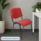 Стул UA_EChair Rio(ИЗО/ISO) чёрн, ткань красная C02
