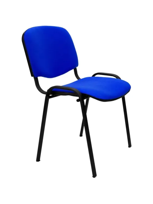 Стул UA_EChair Rio(ИЗО/ISO) чёрн, ткань синяя С-6