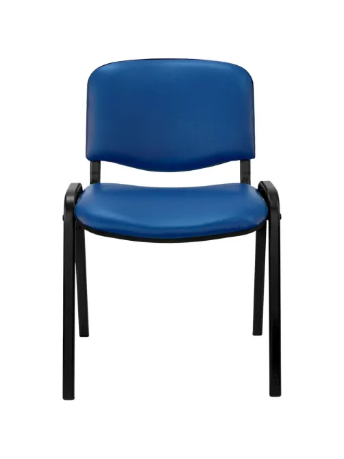 Стул UA_EChair Rio(ИЗО/ISO) черный, к/з синий  V-15