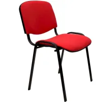 Стул UA_EChair Rio(ИЗО/ISO) чёрн, ткань красная C02
