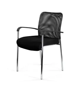 Стул БМФ Easy Chair Афродита Люкс каркас хром сетка/ткань черный