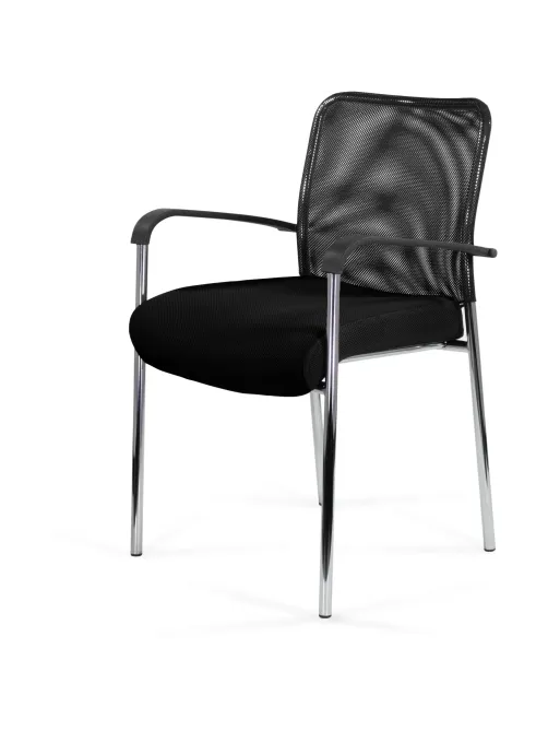 Стул БМФ Easy Chair Афродита Люкс каркас хром сетка/ткань черный