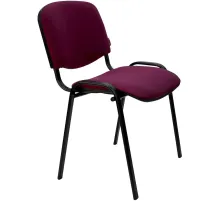Стул UA_EChair Rio(ИЗО/ISO) черн, ткань бордовый С-29