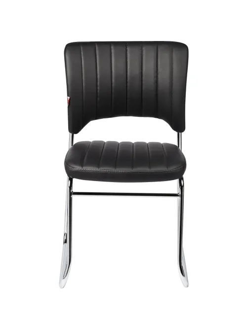 Стул BN_TQ_Стул Echair-809 VPU к/з черн,без подл., хром