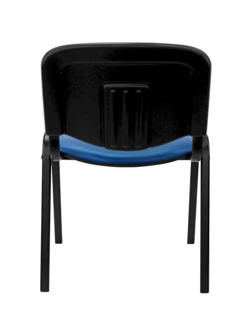 Стул UA_EChair Rio(ИЗО/ISO) черный, к/з синий  V-15