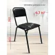 Стул КО_Echair РС01.00.42 каркас черный, к/з черный 201