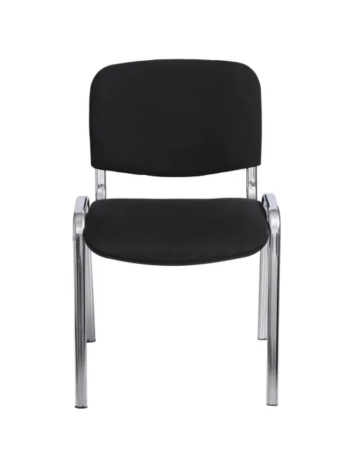 Стул FA_EChair Rio (ИЗО) хром, ткань чёрная С-11/ТК-1
