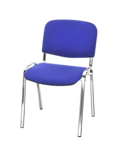 Стул FA_EChair Rio (ИЗО) хром, ткань синяя С-6/ТК-9