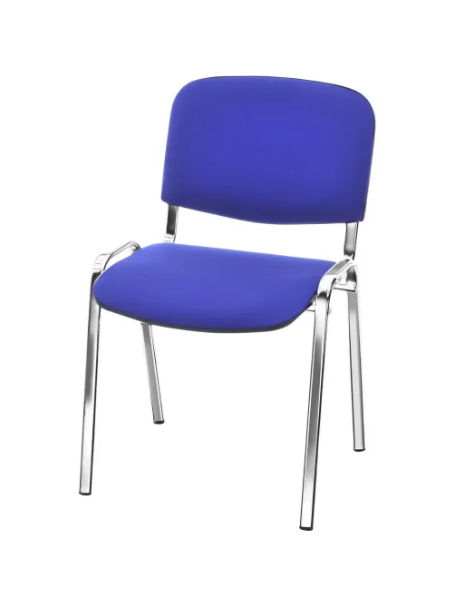 Стул FA_EChair Rio (ИЗО) хром, ткань синяя С-6/ТК-9