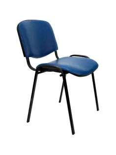 Стул UA_EChair Rio(ИЗО/ISO) черный, к/з синий  V-15