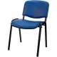 Стул UA_EChair Rio(ИЗО/ISO) черный, к/з синий  V-15