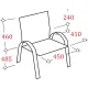 Стул БМФ Easy Chair Честер каркас хром кз бежевый