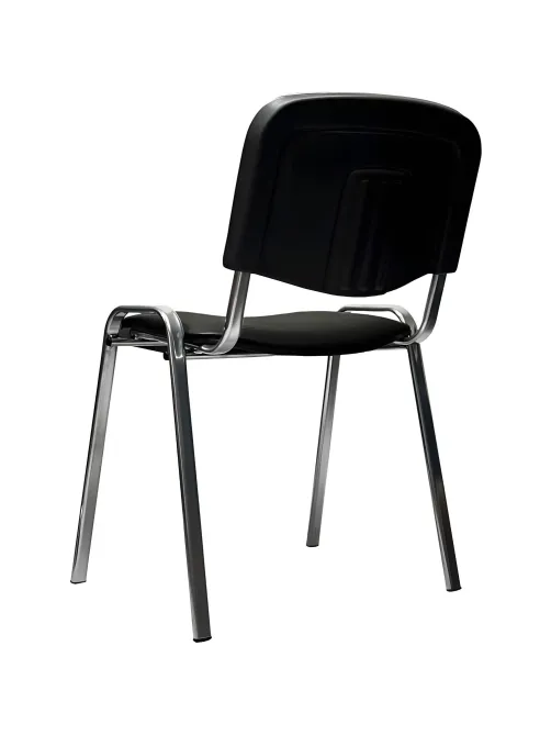 Стул КО_EChair Rio(ИЗО) РС01.00.10 к/з чер гладкая 201, каркас под хром