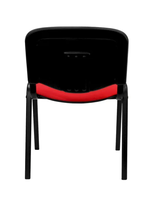 Стул UA_EChair Rio(ИЗО/ISO) чёрн, ткань красная C02