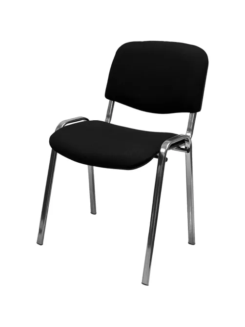 Стул КО_EChair Rio(ИЗО) РС01.00.10 ткань черная 101, каркас под хром