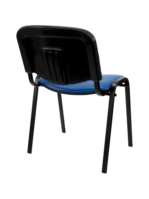 Стул UA_EChair Rio(ИЗО/ISO) черный, к/з синий  V-15