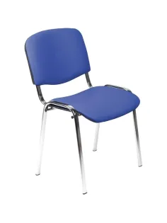 Стул FA_EChair Rio (ИЗО) хром, к/з синий DO730