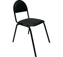 Стул КО_Echair РС01.00.00С Серна каркас черный, к/з черный 201