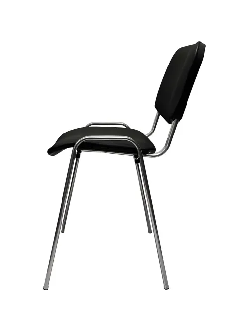 Стул КО_EChair Rio(ИЗО) РС01.00.10 к/з чер гладкая 201, каркас под хром