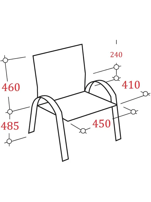 Стул БМФ Easy Chair Честер каркас хром кз черный
