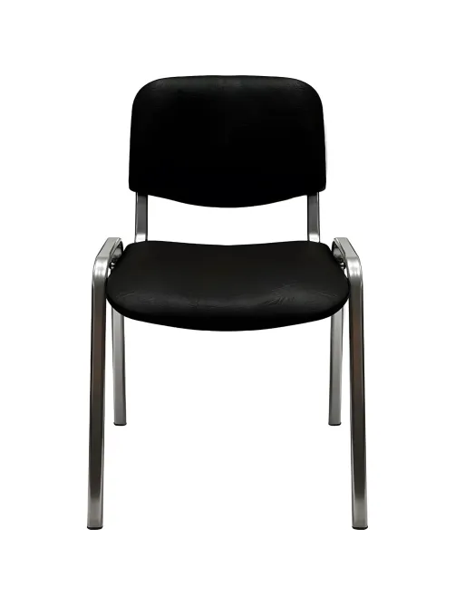 Стул КО_EChair Rio(ИЗО) РС01.00.10 к/з чер гладкая 201, каркас под хром
