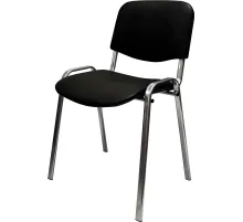 Стул КО_EChair Rio(ИЗО) РС01.00.10 к/з чер гладкая 201, каркас под хром