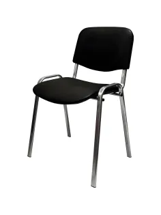 Стул КО_EChair Rio(ИЗО) РС01.00.10 к/з чер гладкая 201, каркас под хром
