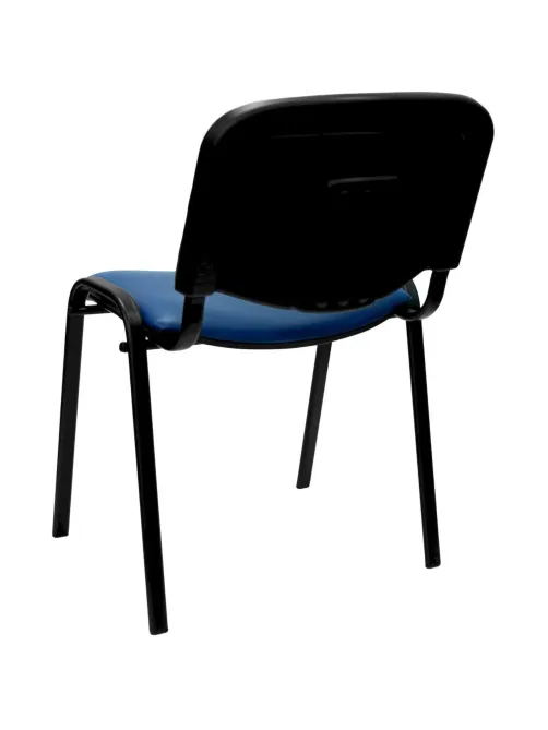 Стул UA_EChair Rio(ИЗО/ISO) черный, к/з синий  V-15