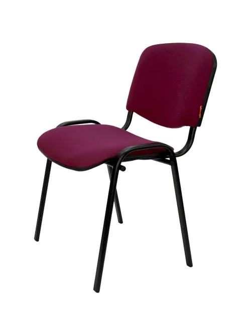 Стул UA_EChair Rio(ИЗО/ISO) черн, ткань бордовый С-29