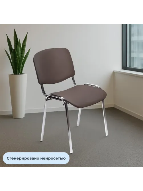 Стул БМФ Easy Chair Rio(ИЗО) хром, к/з коричневый Z10
