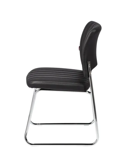 Стул BN_TQ_Стул Echair-809 VPU к/з черн,без подл., хром