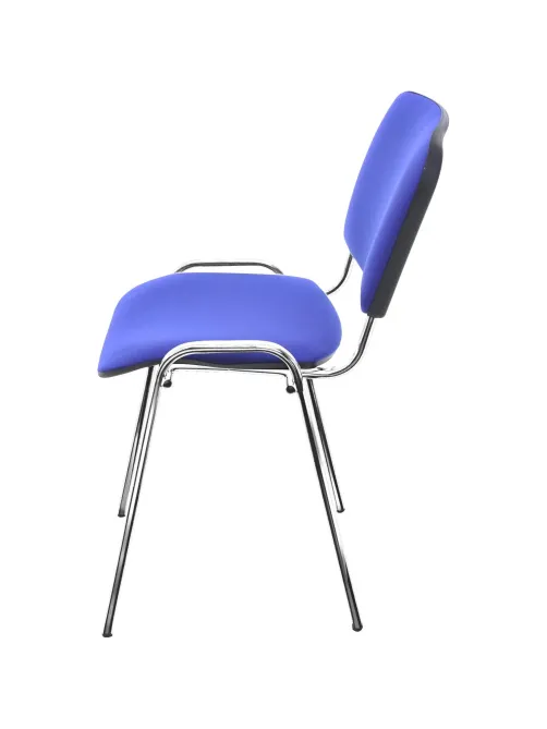 Стул FA_EChair Rio (ИЗО) хром, ткань синяя С-6/ТК-9
