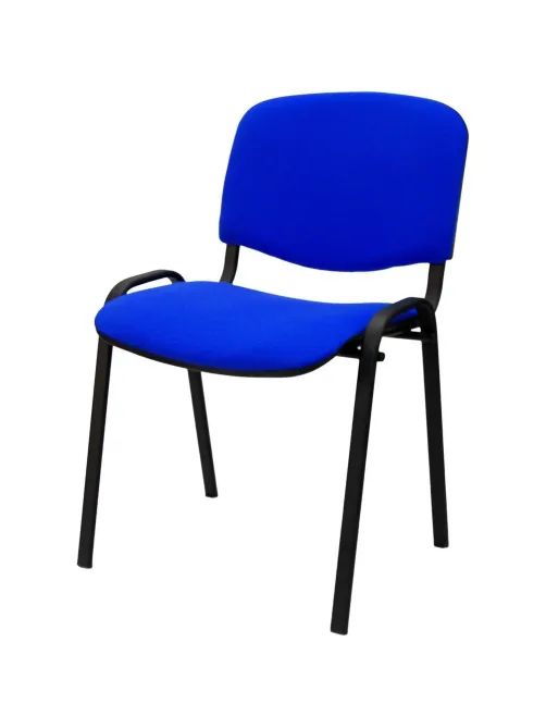 Стул UA_EChair Rio(ИЗО/ISO) чёрн, ткань синяя С-6