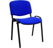 Стул UA_EChair Rio(ИЗО/ISO) чёрн, ткань синяя С-6