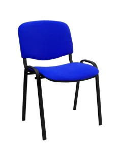 Стул UA_EChair Rio(ИЗО/ISO) чёрн, ткань синяя С-6