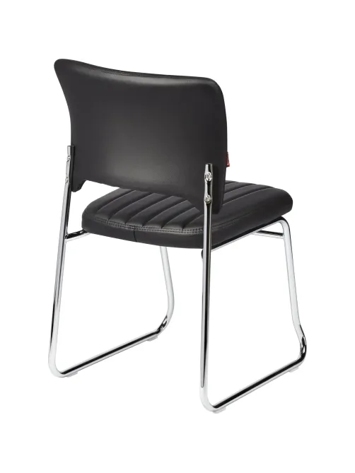 Стул BN_TQ_Стул Echair-809 VPU к/з черн,без подл., хром