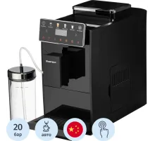 Кофемашина автоматическая BigTech KСМ305,с емк для м-ка,1,2л,зерн 250г,черн