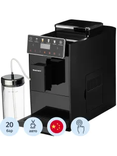 Кофемашина автоматическая BigTech KСМ305,с емк для м-ка,1,2л,зерн 250г,черн