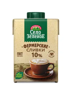 Сливки Стерил 10% 0,5кг Село Зеленое