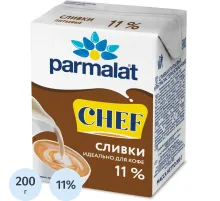 Сливки ультрапастеризованные Parmalat 11% 0,2л