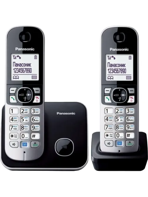 Радиотелефон Dect Panasonic KX-TG6812RU чер(KX-TG6812RUB)