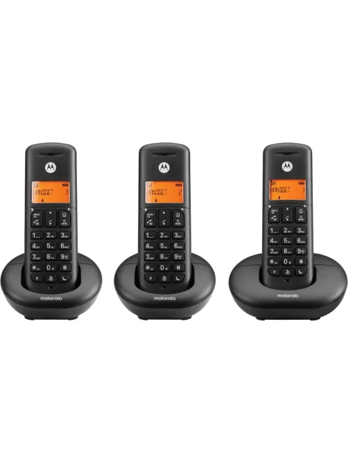 Радиотелефон Motorola DECT E203 (цвет Черный) (кмпл 3 трубки)
