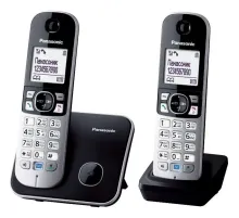 Радиотелефон Dect Panasonic KX-TG6812RU чер(KX-TG6812RUB)