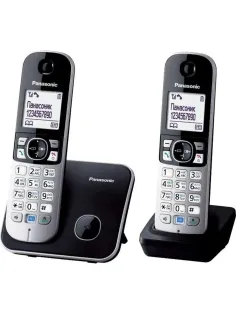 Радиотелефон Dect Panasonic KX-TG6812RU чер(KX-TG6812RUB)