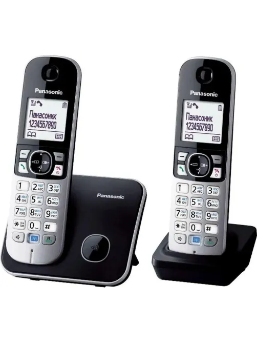 Радиотелефон Dect Panasonic KX-TG6812RU чер(KX-TG6812RUB)