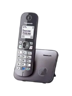 Радиотелефон Dect Panasonic KX-TG6811RUM серый металлик АОН