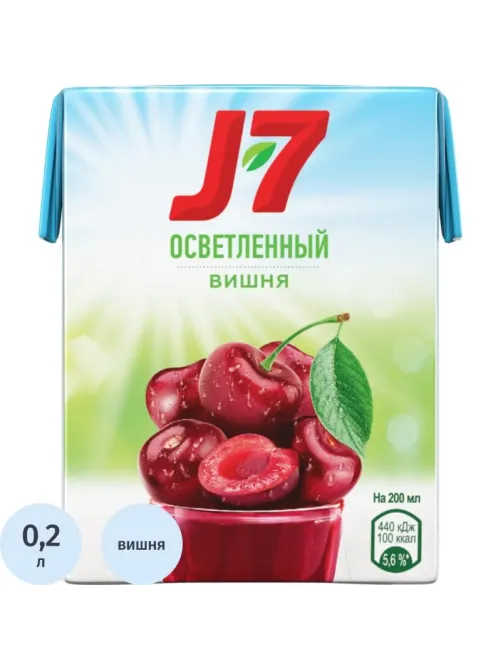 Нектар J7 Вишня, осветленный, 0,2л